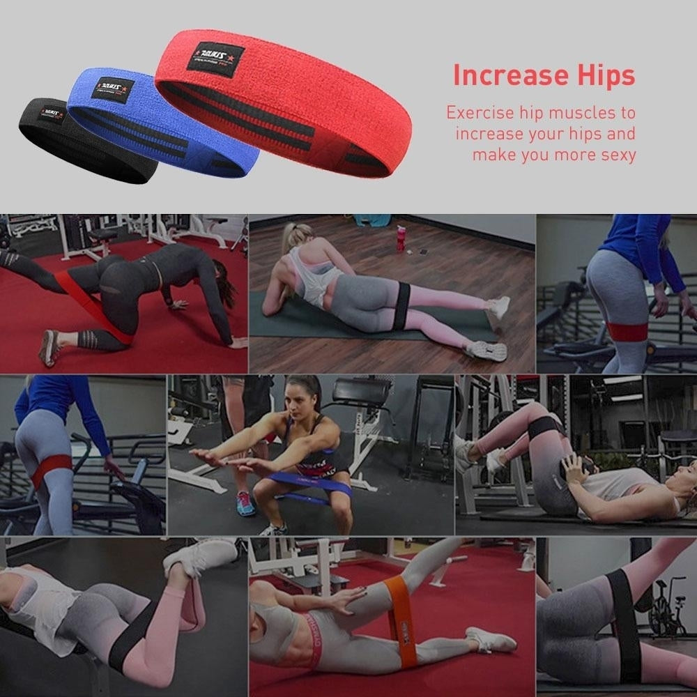 Hip Resistance Bands Booty Leg Exercise Elastic For Gym Yoga Stretching Training Fitness Workout Image 2