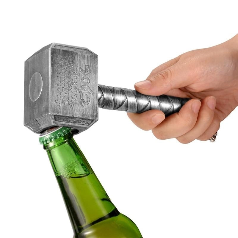 Beer Bottle Opener in Hammer Of Thor Shaped Image 1