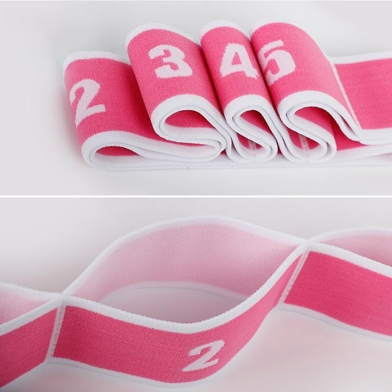 Yoga Pull Strap Belt Polyester Latex Elastic Latin Dance Stretching Band Loop Pilates GYM Fitness Exercise Resistance Image 2