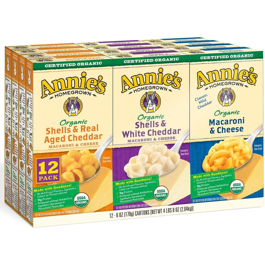 Annies Organic Mac and Cheese Variety Pack (6 Ounce box12 Count) Image 1