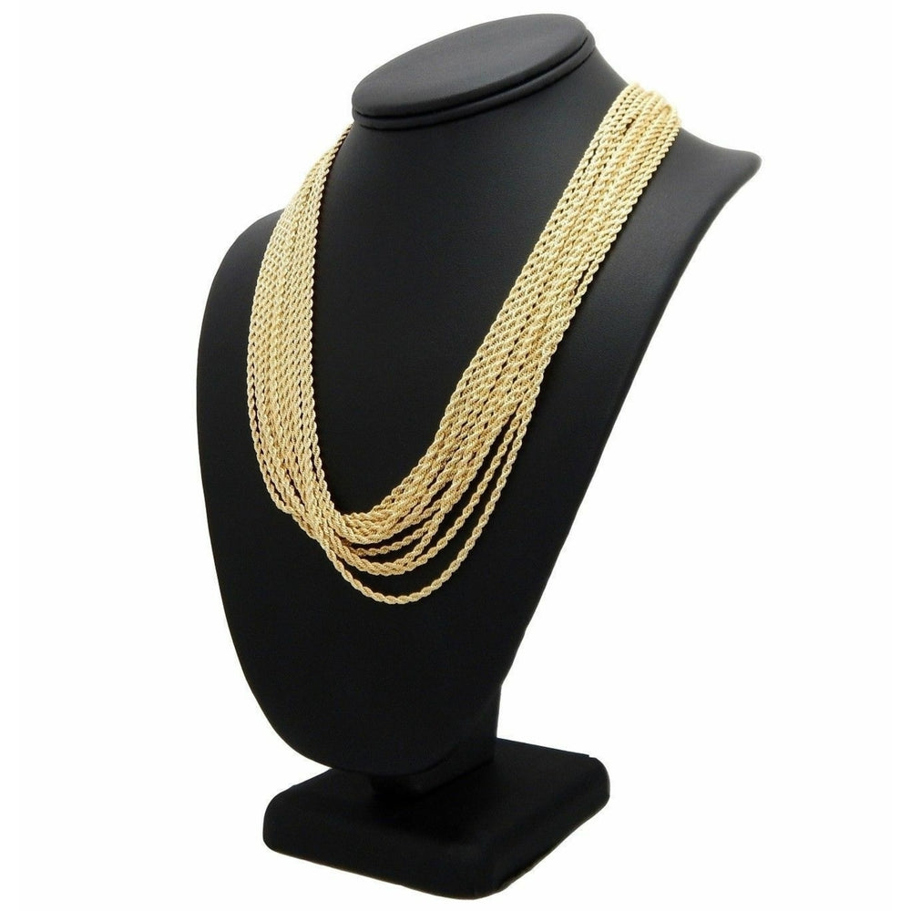 12 Piece Italy Rope Chain Necklace 2mm 24" inch 14k Gold Filled High Polish Finsh  Wholesale Lots Image 2