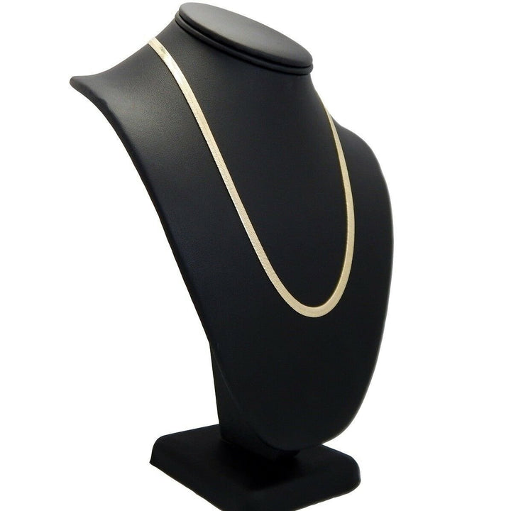 Herringbone Chain Necklace 5mm Width 18" 20" 24" 30" inch 14K Gold Filled High Polish Finsh High Finish Polished Image 2