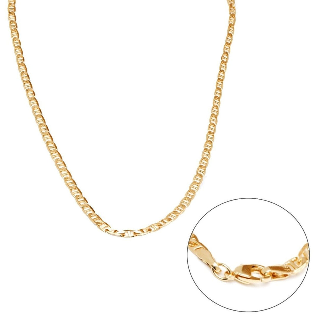 18K Gold Filled Gold 24" Mariner Link Chain Necklace Image 1