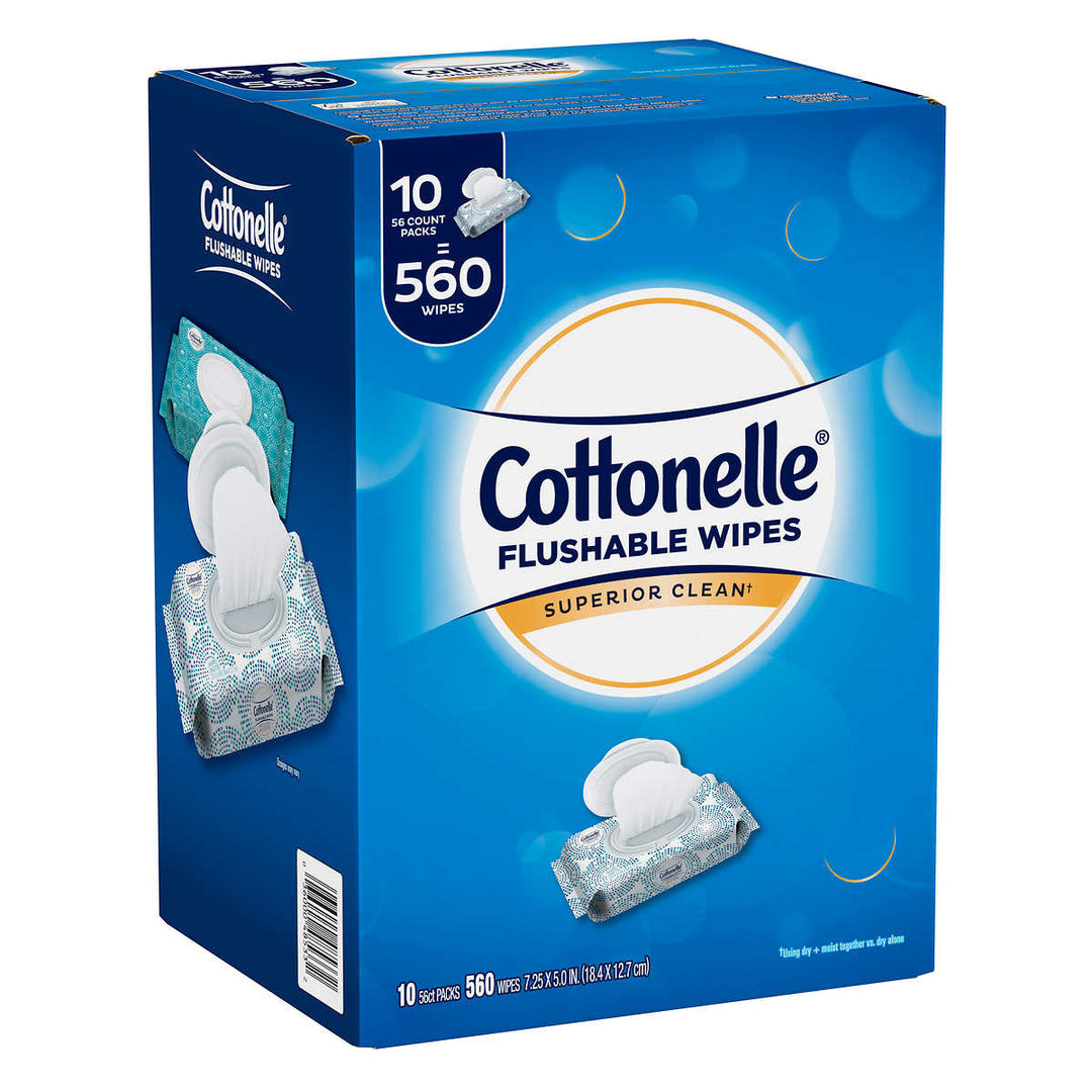 Cottonelle Fresh Care Flushable Wipes, 560 Wipes Image 1