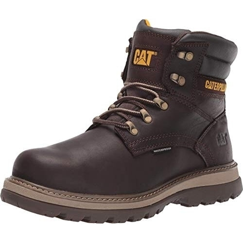 Caterpillar Mens Fairbanks 6" Waterproof Steel Toe Work Boot Mulch - P91080 Image 1