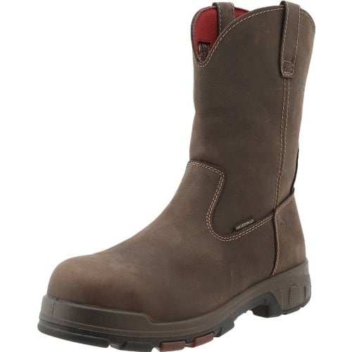 WOLVERINE Mens Cabor EPX Waterproof Wellington Composite Toe Work Boot Dark Brown - W10318  DARK BROWN Image 1