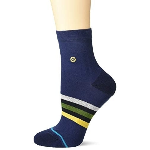 Stance Womens Rose Hips Ankle Socks Navy Combed Cotton W315A20ROS-NVY Image 1