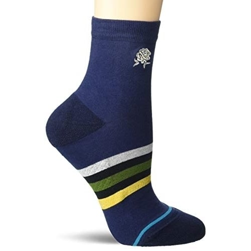 Stance Womens Rose Hips Ankle Socks Navy Combed Cotton W315A20ROS-NVY Image 3