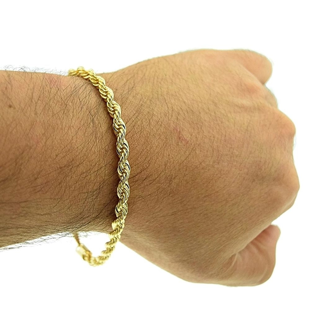 14k Gold Filled Rope Bracelet unisex Image 1