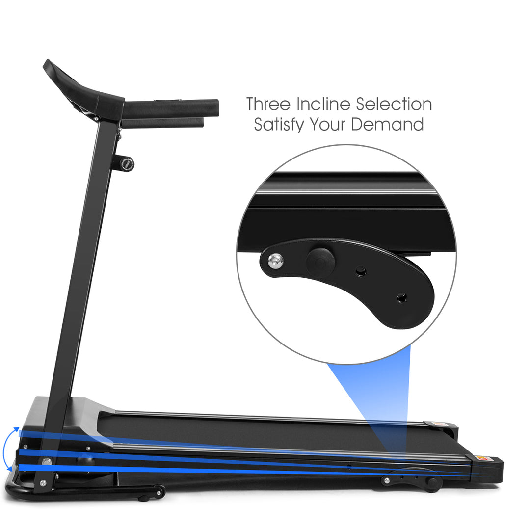 1.0HP Folding Treadmill Electric Support Motorized Power Running Machine Trainer Image 7