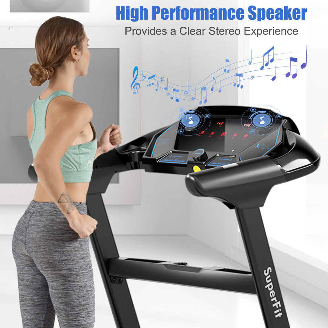 2.25HP Folding Treadmill Running Machine LED Touch Display Image 6