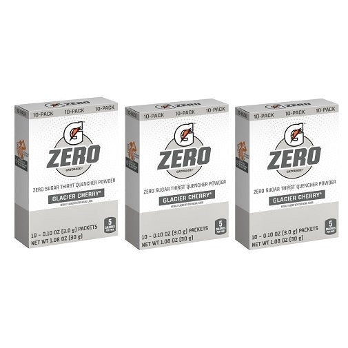 Gatorade Zero Glacier Cherry Singles Drink Mix 3 Pack Image 1