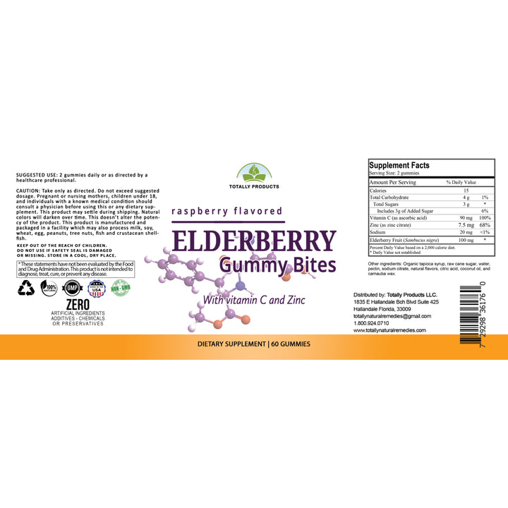 Black Elderberry Gummies Immune Booster with Vitamin C and Zinc (2 bottles) Image 4