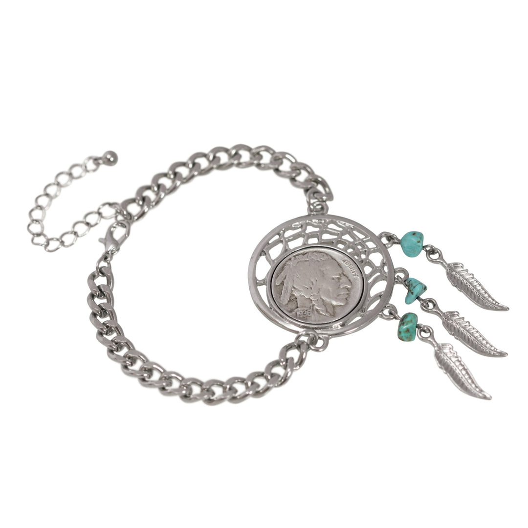 Buffalo Nickel Dream Catcher Bracelet Image 1