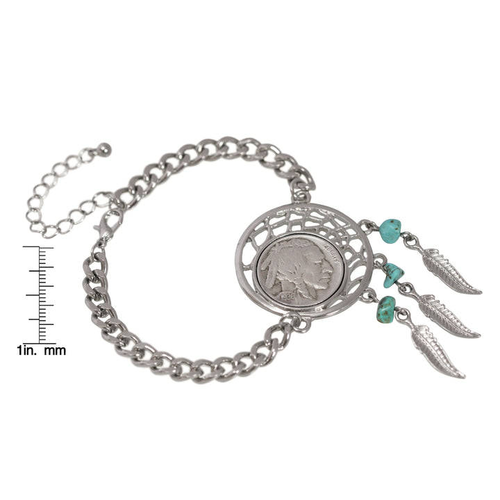 Buffalo Nickel Dream Catcher Bracelet Image 4