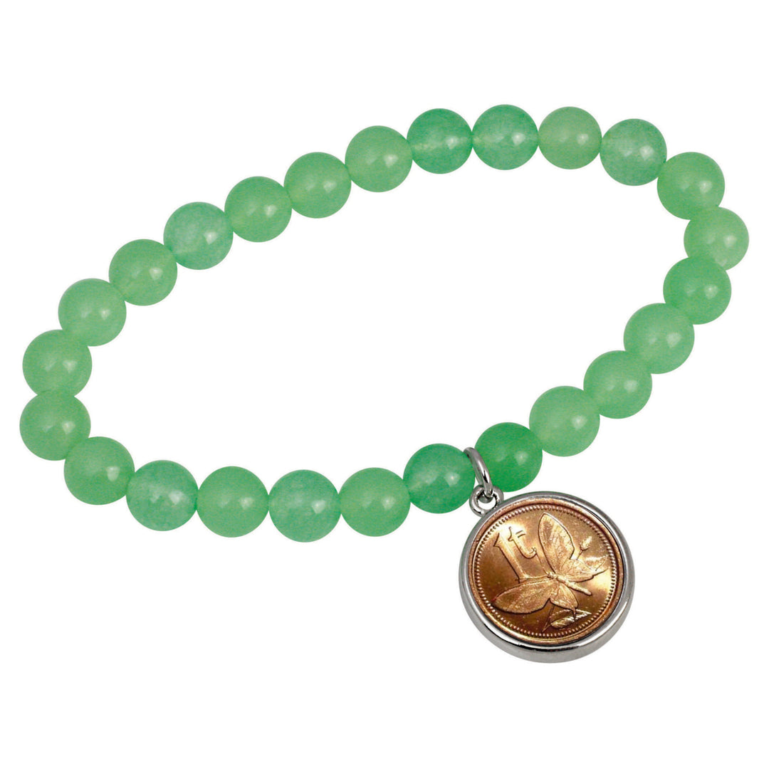 Butterfly Coin Aventurine Stretch Bracelet Image 1