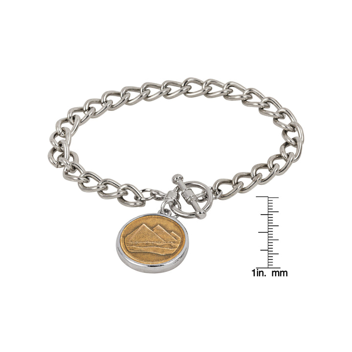 Egyptian Pyramid Coin 1 Piastre Toggle Bracelet Image 4