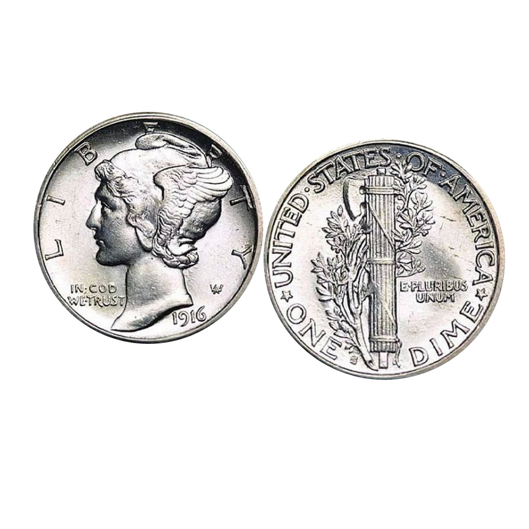 Silver Mercury Dime Coin Cuff Links Image 1