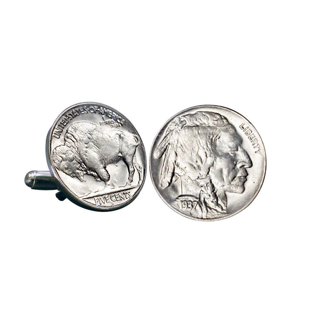 Buffalo Nickel Coin Cuff Links Image 1