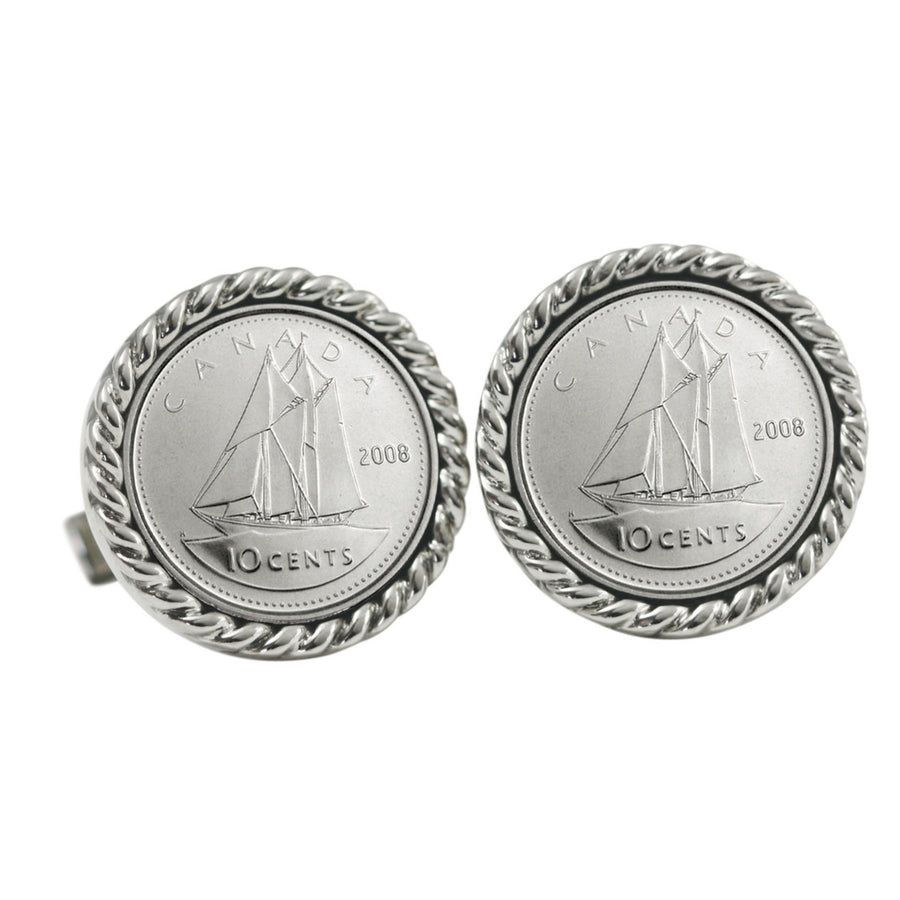 Canada Ship Coin Cuff Links Image 1