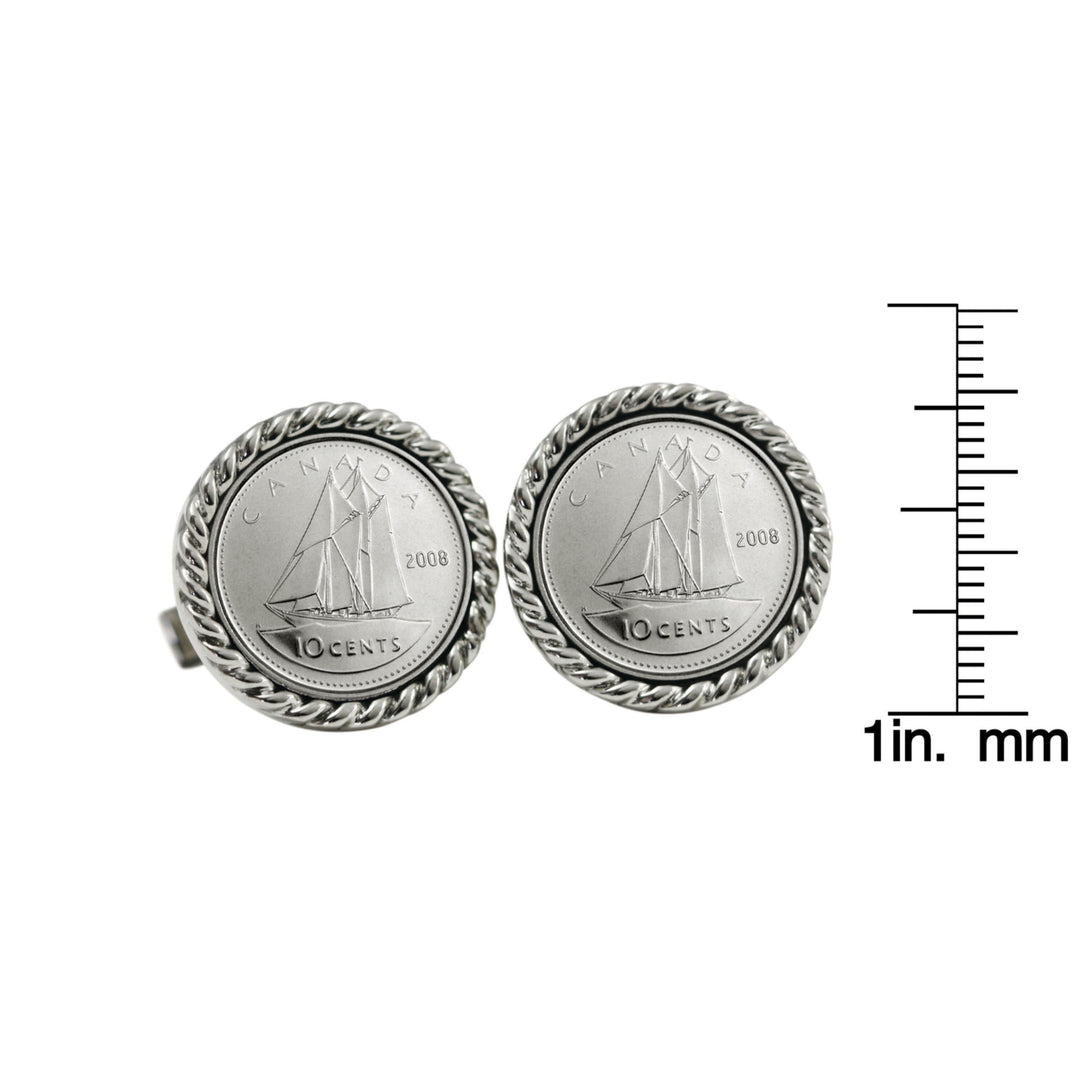 Canada Ship Coin Cuff Links Image 3