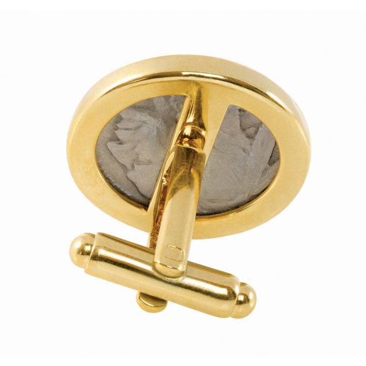 1800s Liberty Nickel Goldtone Bezel Coin Cuff Links Image 3