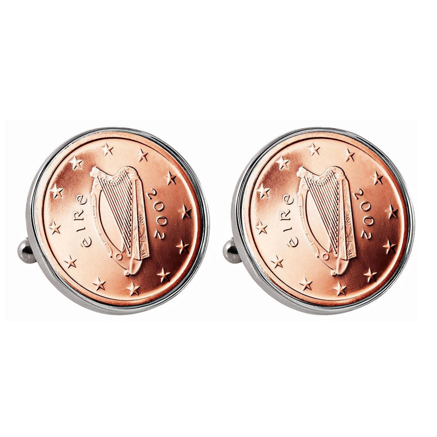 Irish 2 Euro Coin Cufflinks Image 1