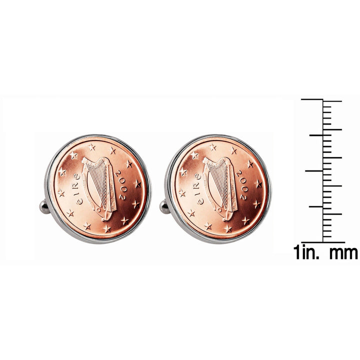 Irish 2 Euro Coin Cufflinks Image 2