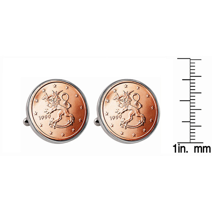 Finland 2 Euro Coin Cufflinks Image 2