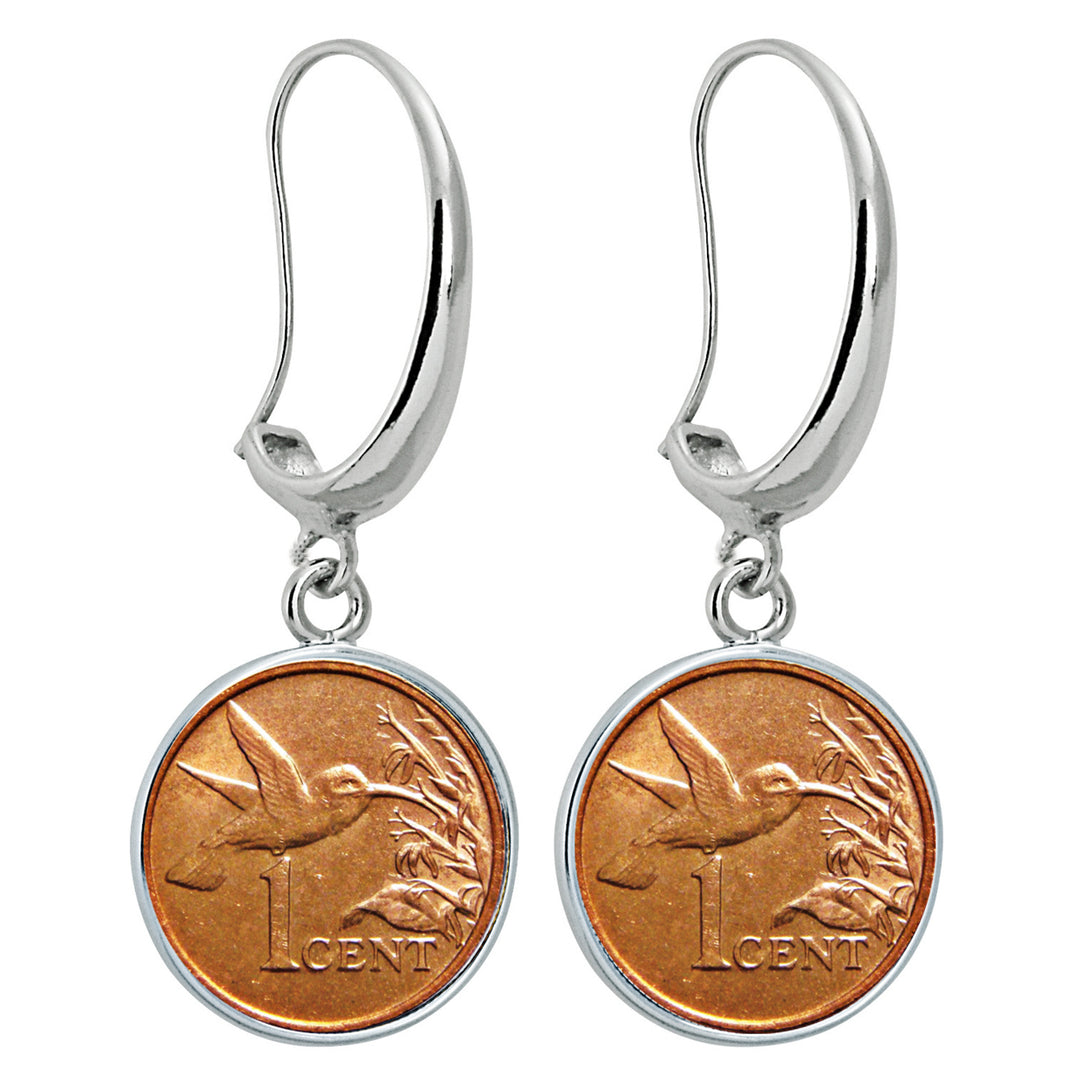 Hummingbird Silvertone Earrings Image 1