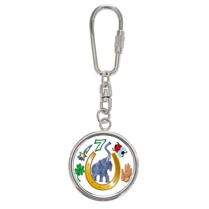 Seven Lucky Signs JFK Half Dollar Keychain Image 1