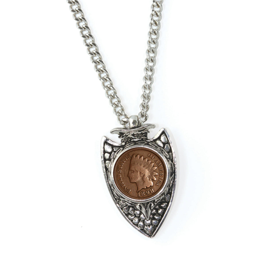 1800s Indian Cent Arrowhead Mens Coin Pendant Image 1