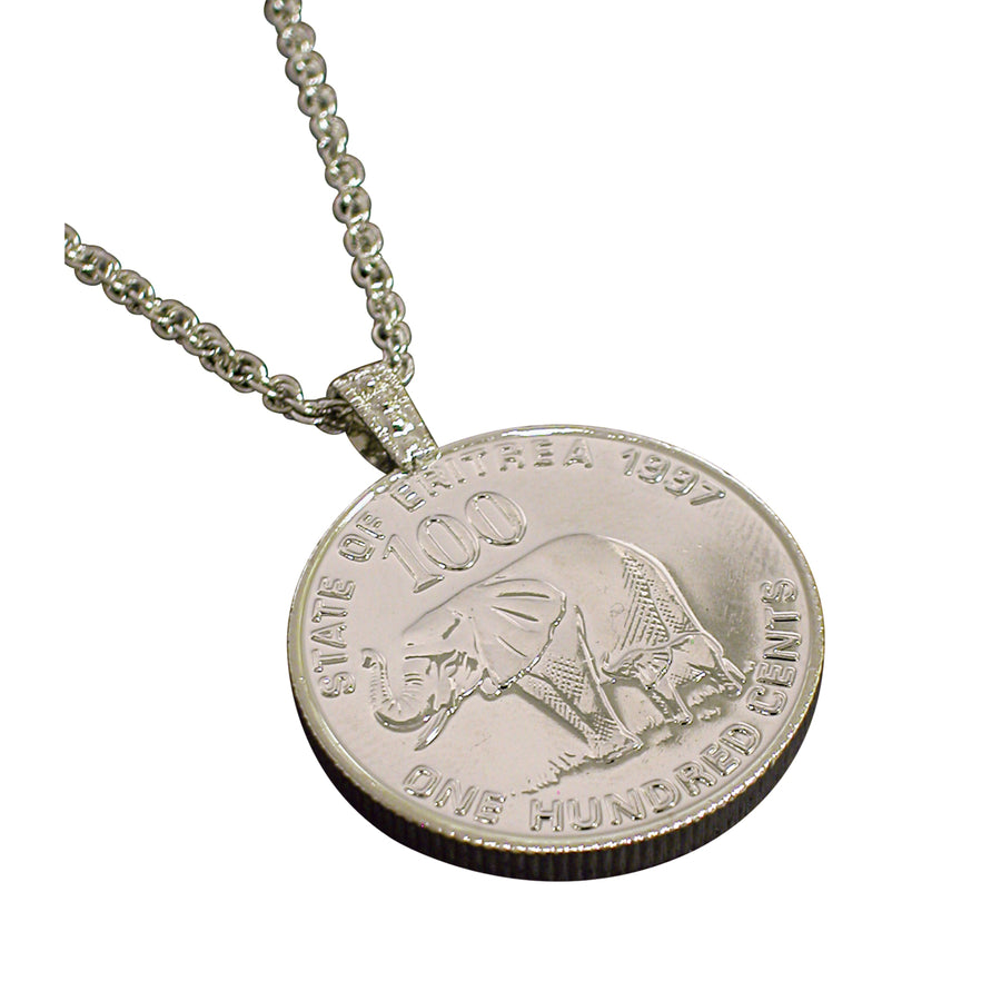 Lucky Elephant Coin Pendant Image 1