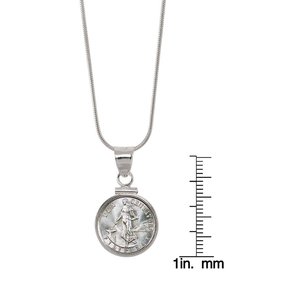 Silver Philippines 10 Centavos Sterling Silver Coin Pendant Image 2