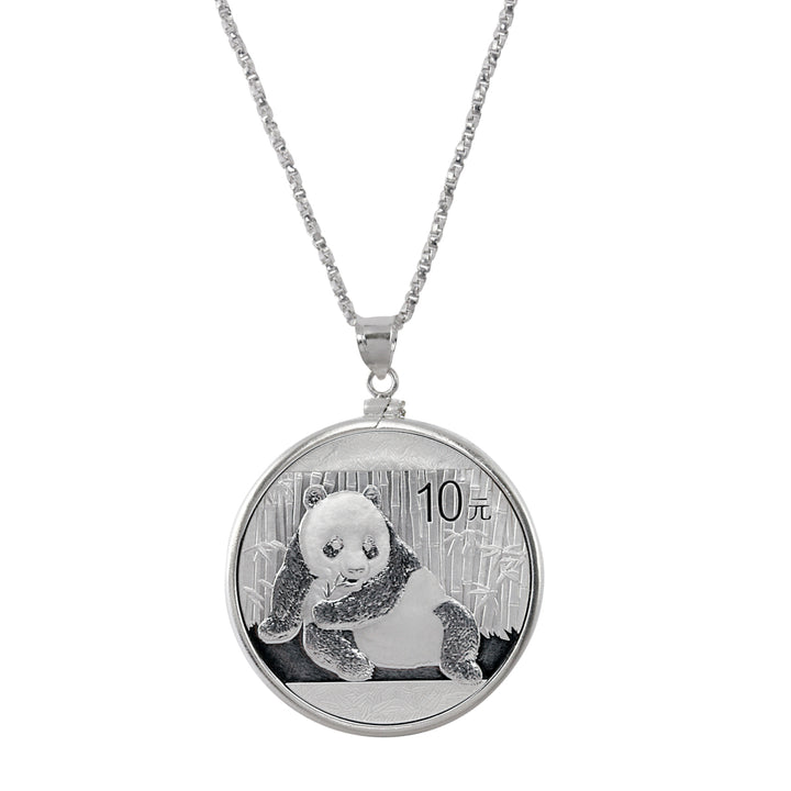 Sterling Silver Necklace with Silver Panda Coin Image 1