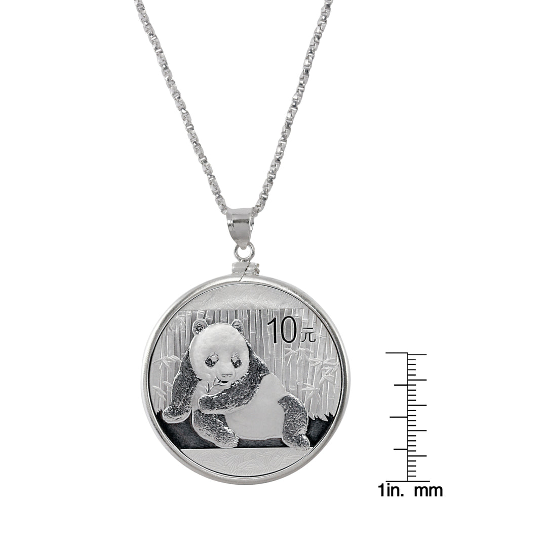 Sterling Silver Necklace with Silver Panda Coin Image 2