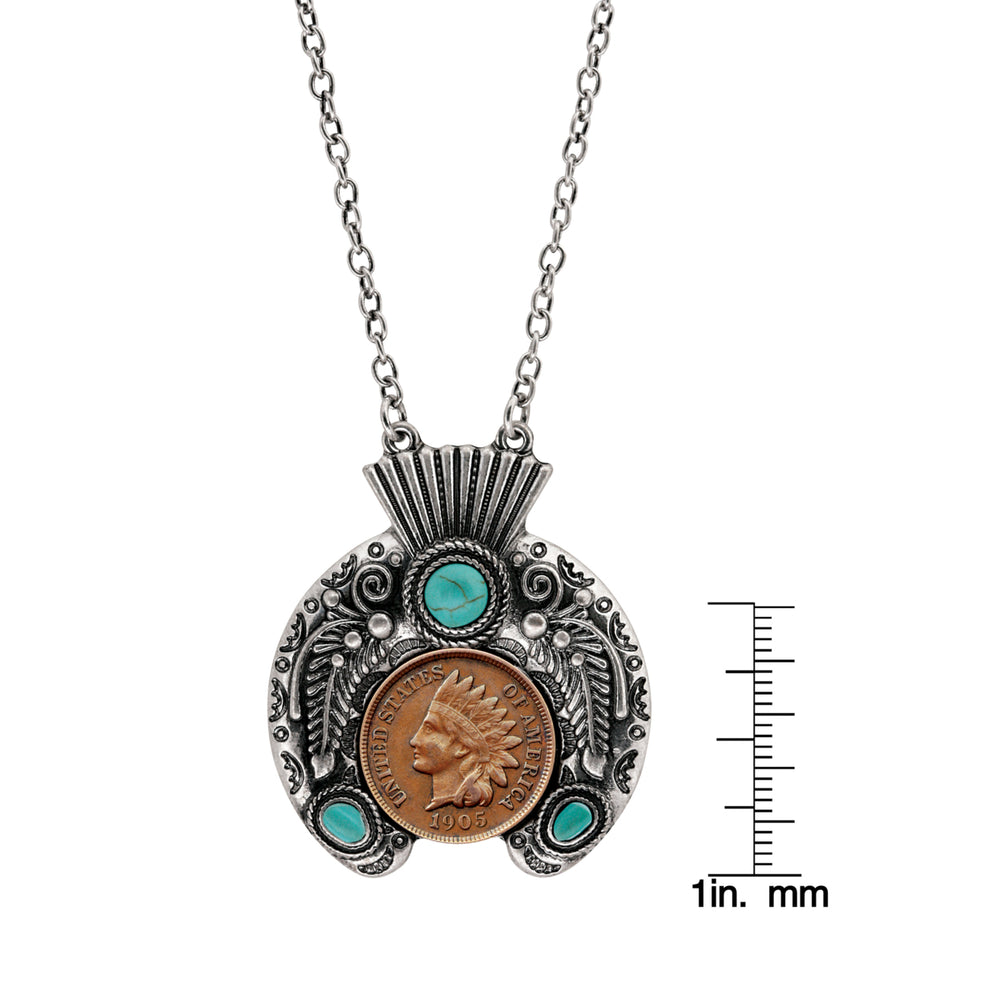 Indian Penny Ornate Headdress Necklace Image 2