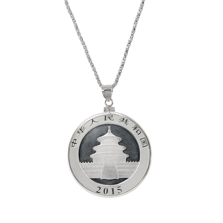 Sterling Silver Necklace with Silver Panda Coin Image 3