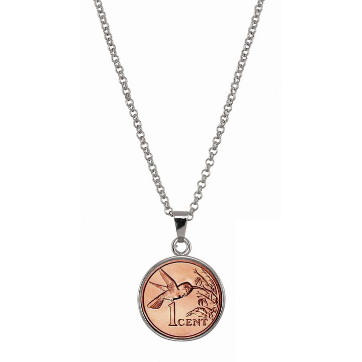 Hummingbird Coin Pendant Necklace Image 1