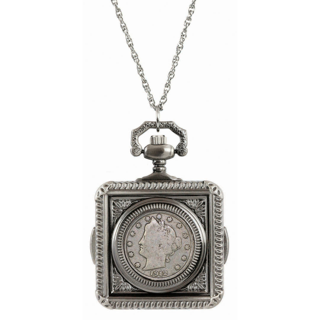 Liberty Nickel Coin Pocket Watch Coin Pendant Necklace Image 1