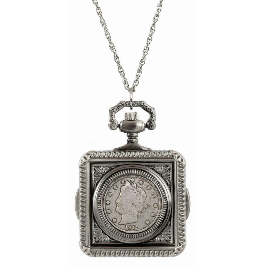 Liberty Nickel Coin Pocket Watch Coin Pendant Necklace Image 1