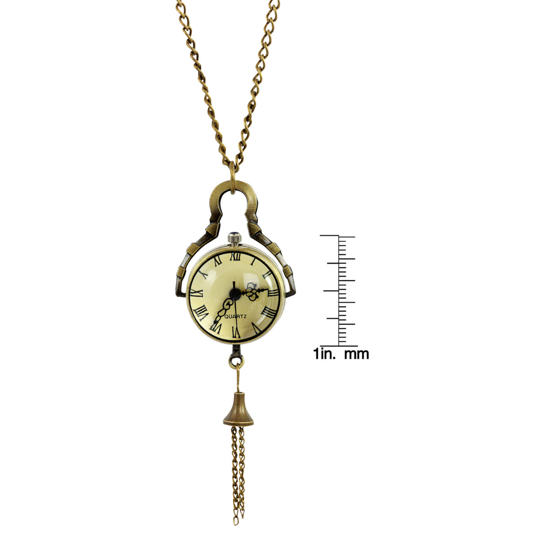 Glass Ball Bronze Watch Necklace Image 4