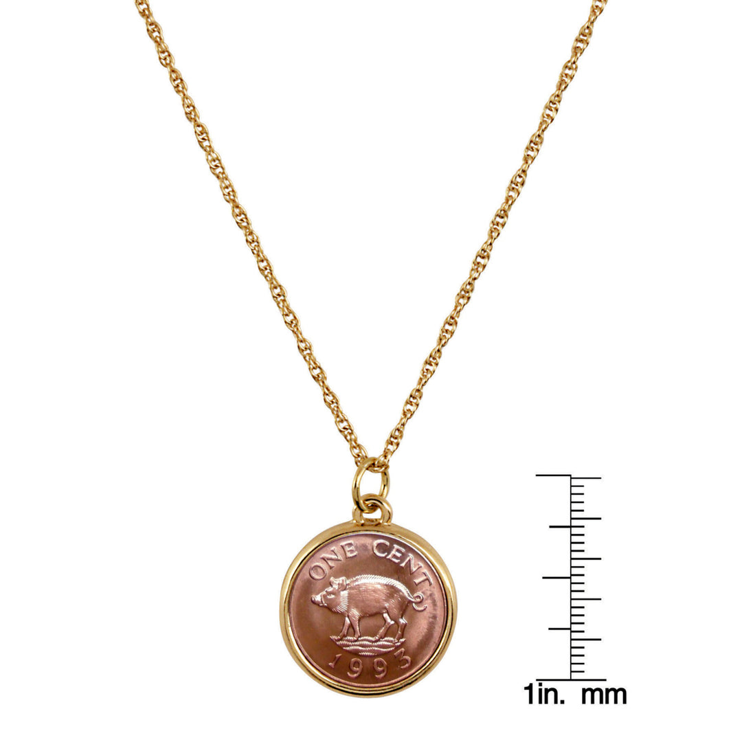 Pig Coin Pendant Image 3