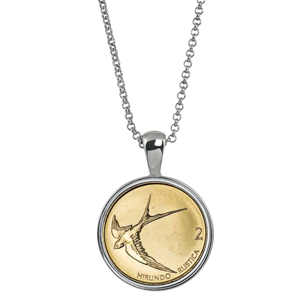 Barn Swallow Solvenia Coin Necklace Image 1