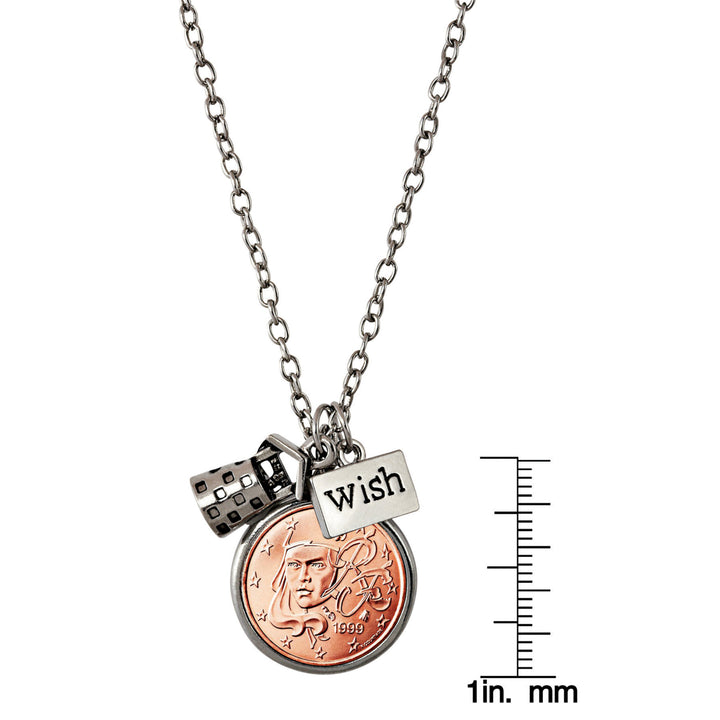 French 2 Euro Coin Wishing Well Pendant Image 3