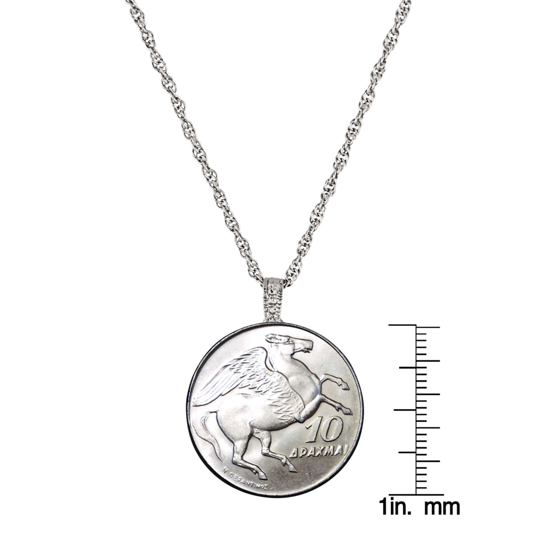 Greek Pegasus Coin Pendant Image 4