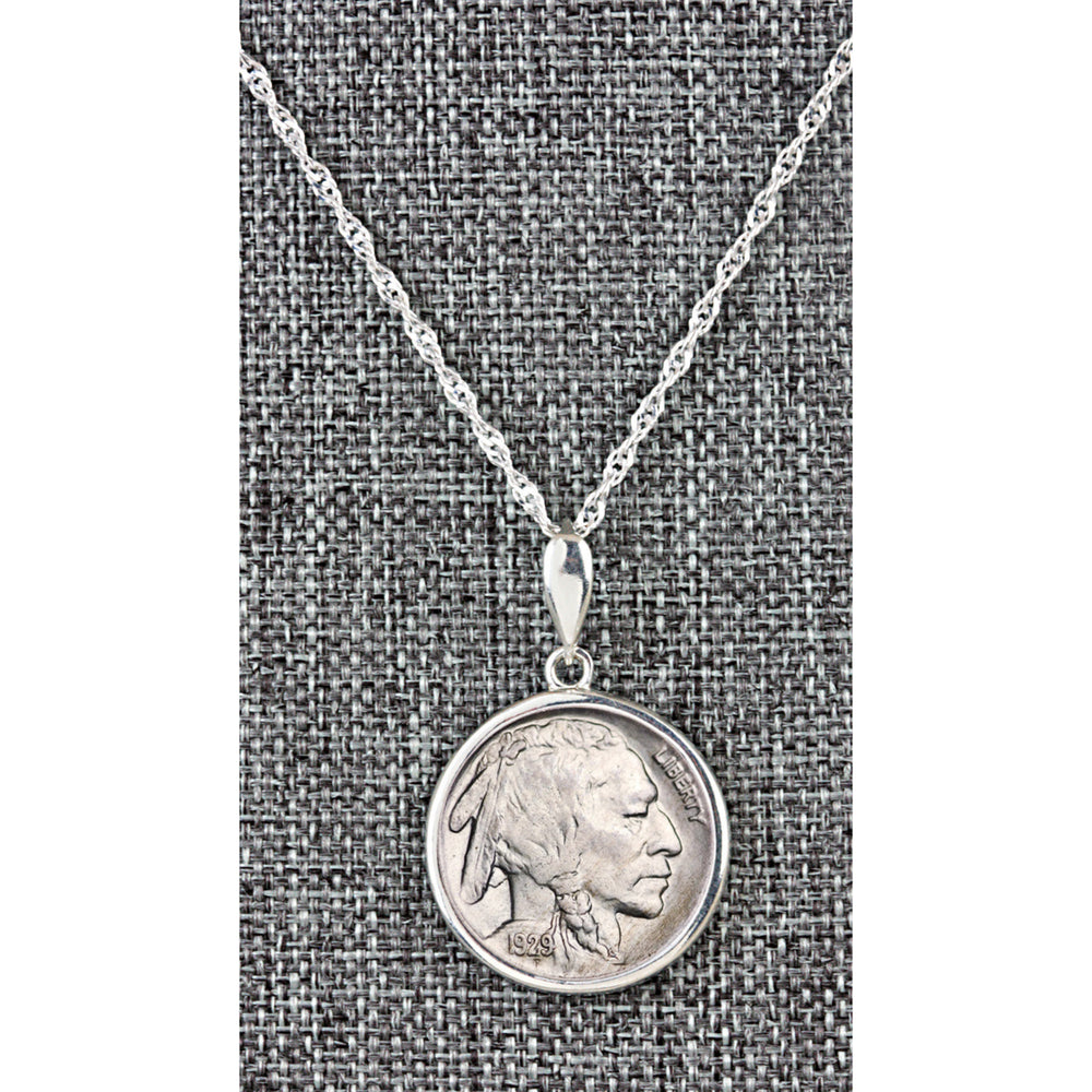 Buffalo Nickel Coin Sterling Silver Necklace Image 2