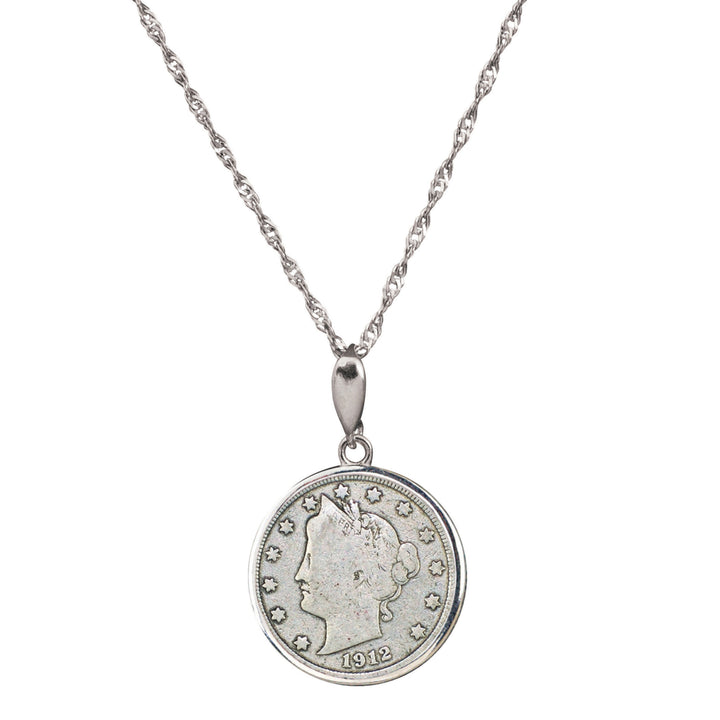 Liberty Nickel Coin Sterling Silver Necklace Image 1