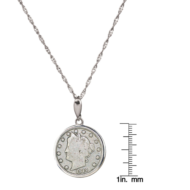 Liberty Nickel Coin Sterling Silver Necklace Image 4