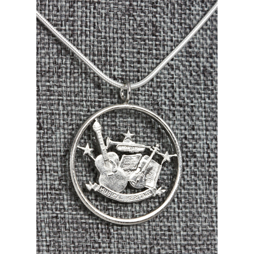 Musical Heritage Cut Out Quarter Coin Pendant Image 2